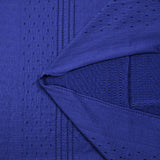 Maille polyester Paula ajourée et texturée bleu roi