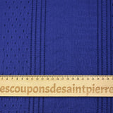 Maille polyester Paula ajourée et texturée bleu roi