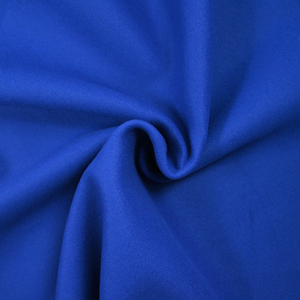 Laine mélangée double face sergé fond bleu roi