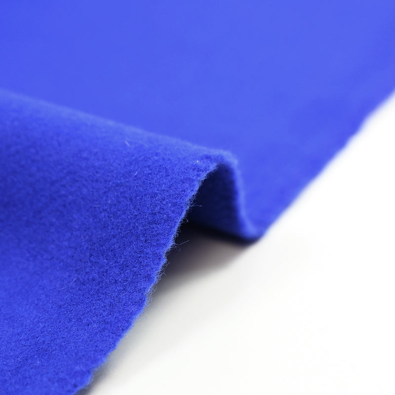 Laine mélangée double face sergé fond bleu roi