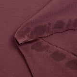 Maille Polo coton rouge amarante