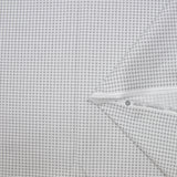 Coton imprimé brique grise fond blanc cassé