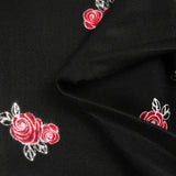 Caban polyester rose rouge feutré fond noir