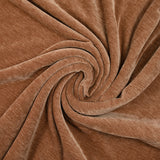 Jersey velours double face chiné camel