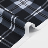Coton imprimé carreaux bleu clair fond gris anthracite