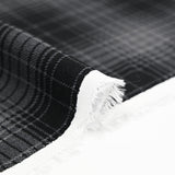 Viscose imprimée carreaux gris fond noir