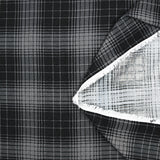 Viscose imprimée carreaux gris fond noir