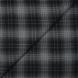 Viscose imprimée carreaux gris fond noir