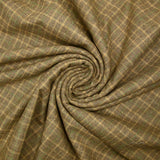 Flanelle laine mélangée carreaux jaune et vert fond beige