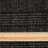 Laine mélangée à carreaux marron et noir