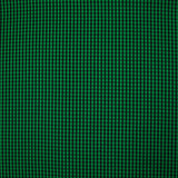 Coton chemise tissé teint Paul carreaux noirs fond vert