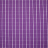 Polycoton tissé-teint à carreaux écru fond violet améthyste