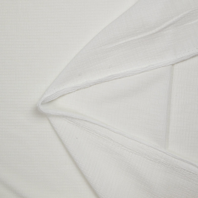 Polyester fin gaufré blanc cassé