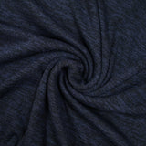 Maille chinée polyester noir fond bleu marine