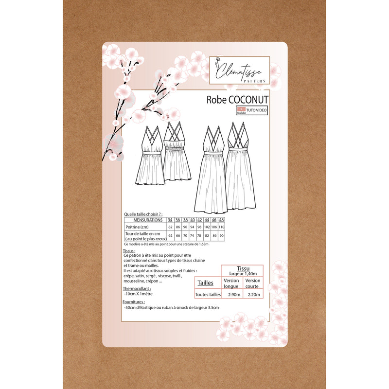 Patron de couture Robe COCONUT – Les Coupons de Saint-Pierre