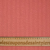 Jersey pointelle 100% coton corail