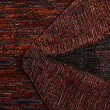 Maille fine plissée Lurex cuivre fond noir