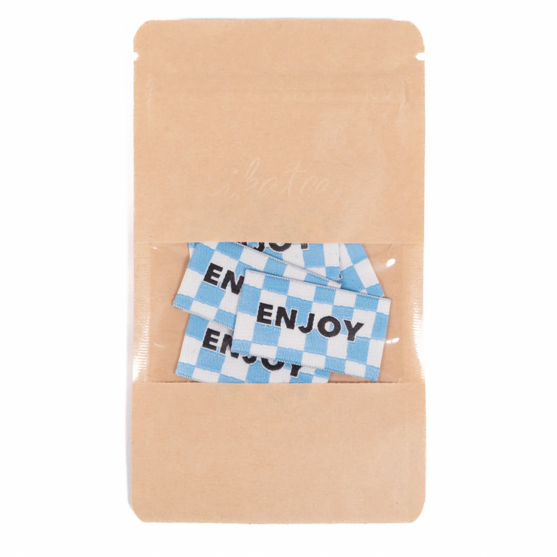 Étiquettes tissées  "Enjoy" x 5