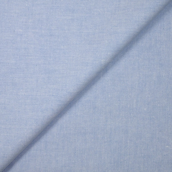 Chambray de coton bleu ciel