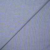Coton chemise tissé teint petits carreaux bleus fond blanc