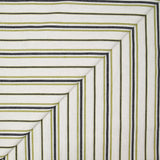 Coton élasthanne tissé teint rayure verte et bleue fond beige chiné