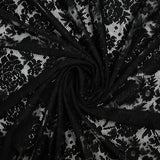 Fine guipure country pattern black background