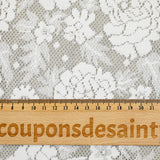 Fine guipure country pattern white background