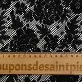 Fine guipure country pattern black background