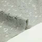 Dentelle polyester Victoria argent fond gris