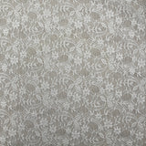 Maille dentelle satinée champêtre blanche