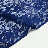 Dentelle polyester Martha fond bleu outremer
