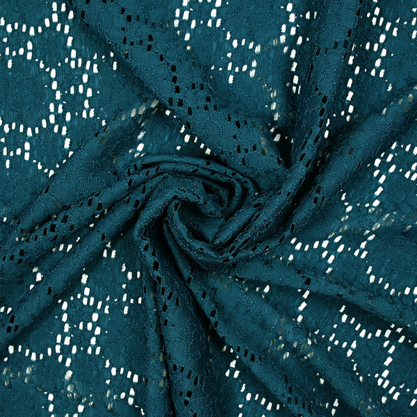 Dentelle polyester Emma bleu canard