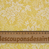 Maille dentelle ajourée Caroline jaune soleil