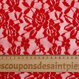 Dentelle polyester Clara rouge