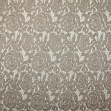 Taupe polyester terry guipure