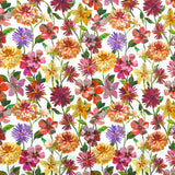 Coton liberty ® Floral rouge au mètre