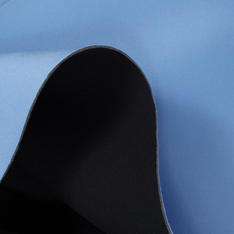 Néoprène polyester double face bleu barbeau et noir