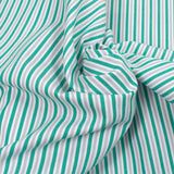 Coton chemise rayé vert et gris