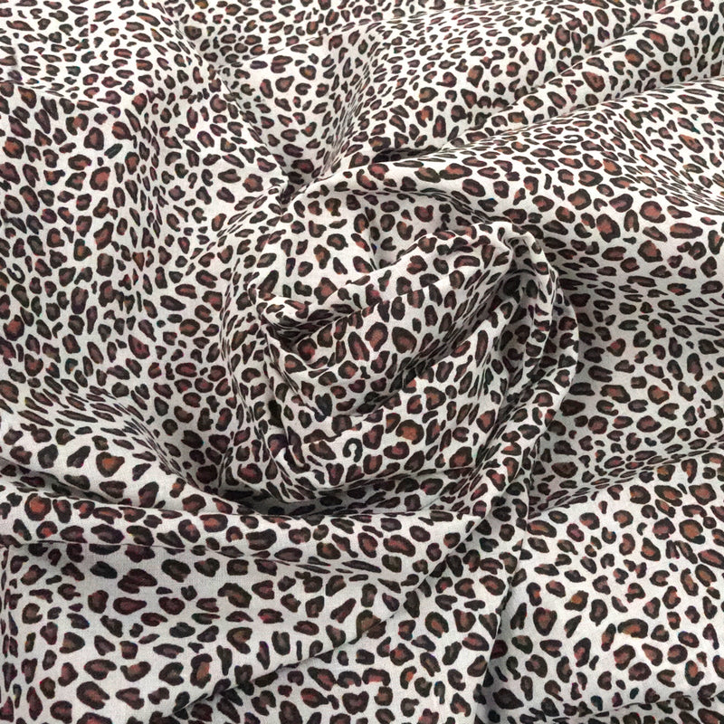 Coton fin imprimé léopard