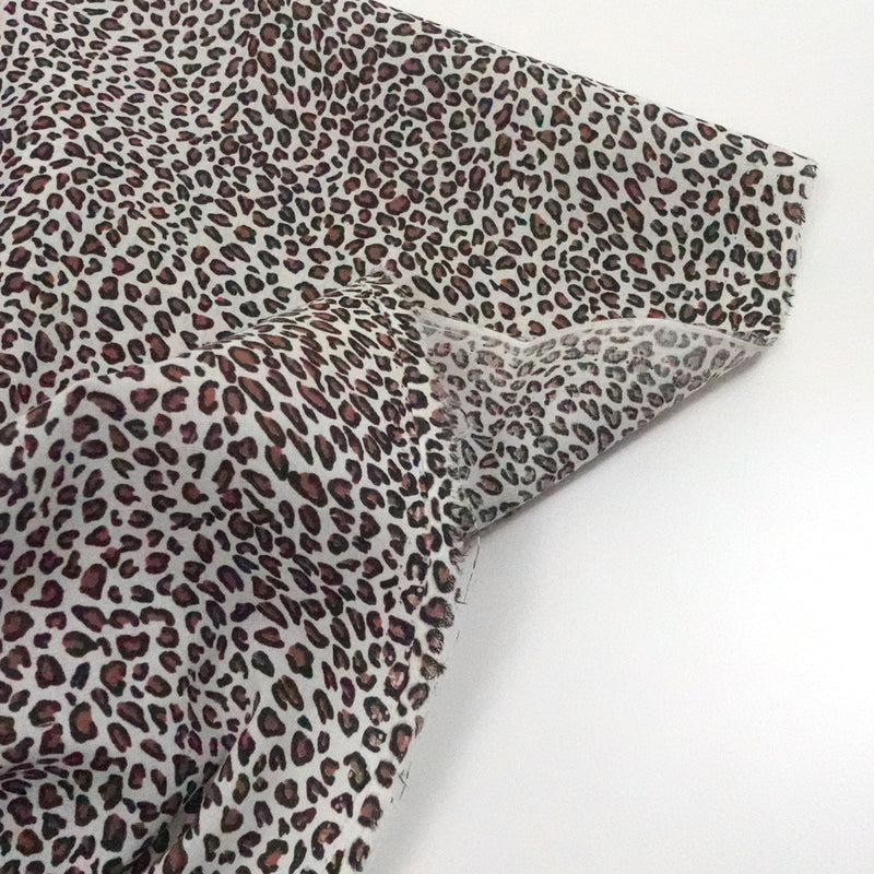 Coton fin imprimé léopard