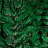 Velours de coton poils mi-longs tigré vert