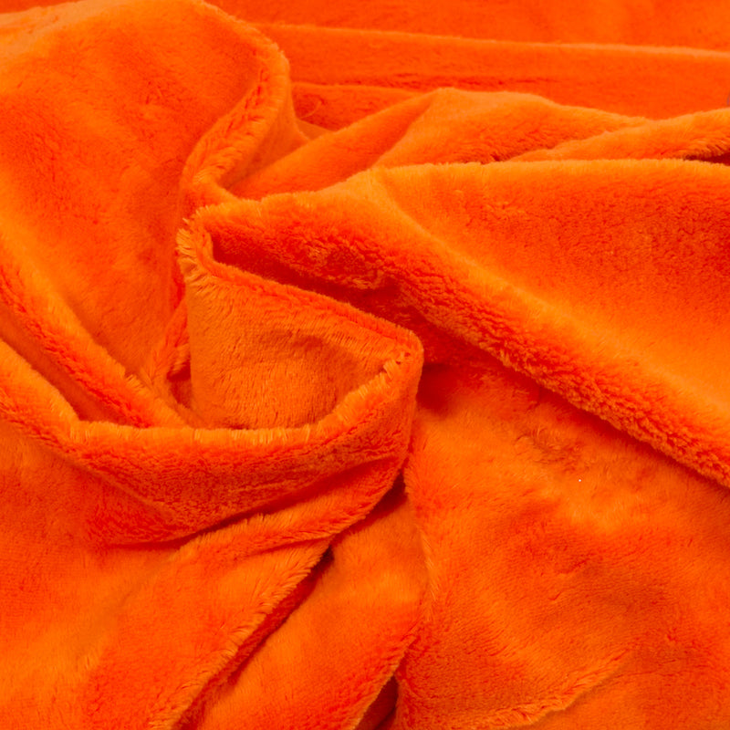 Fourrure de coton poils mi-longs orange