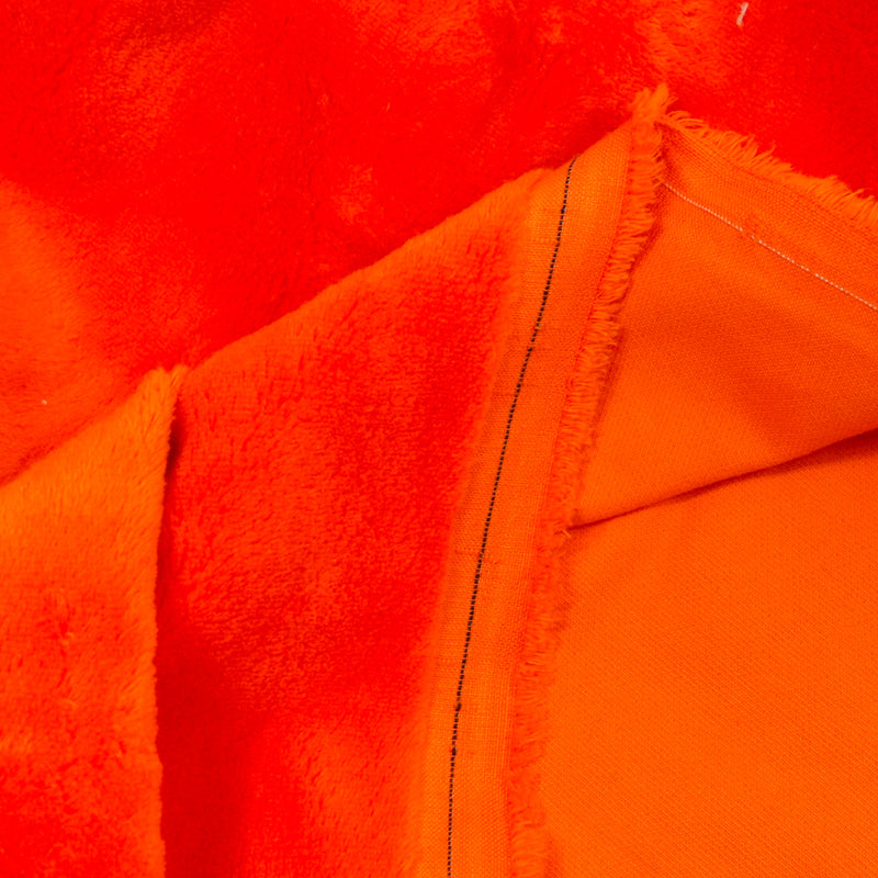 Fourrure de coton poils mi-longs orange