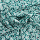 Viscose imprimée cachemire fond vert