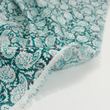 Viscose imprimée cachemire fond vert