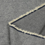 Flanelle de coton marine chiné écru