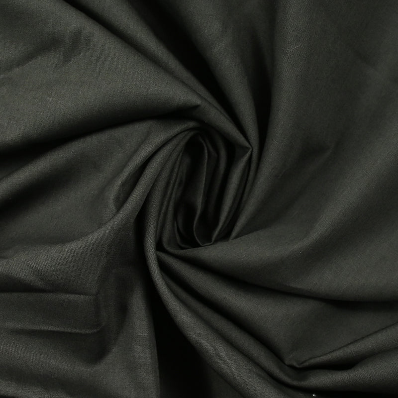 Popeline de coton anthracite