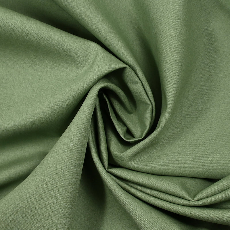 Popeline de coton vert sauge