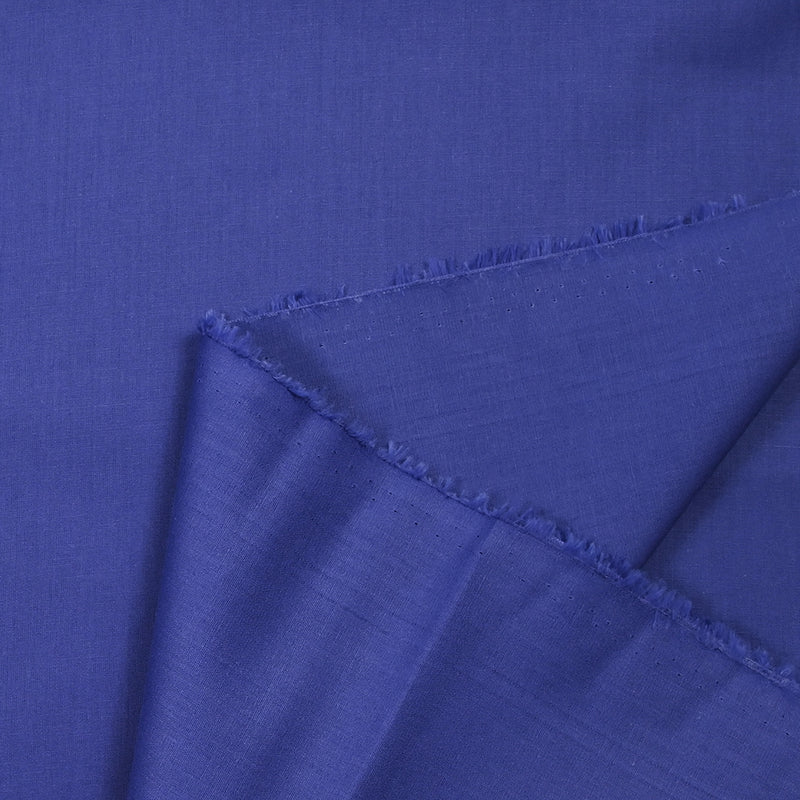 Coton uni fin bleu roi