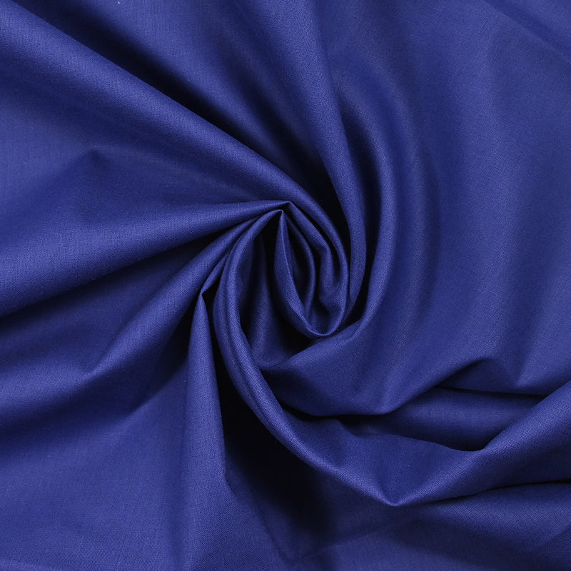 Coton uni fin bleu roi